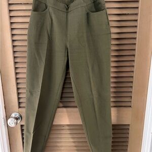 Olive Green Isaac Mizrahi Live Trousers